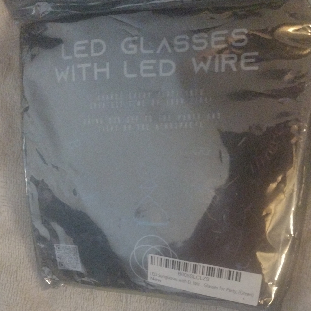 LED Glasses with Green LED Wire